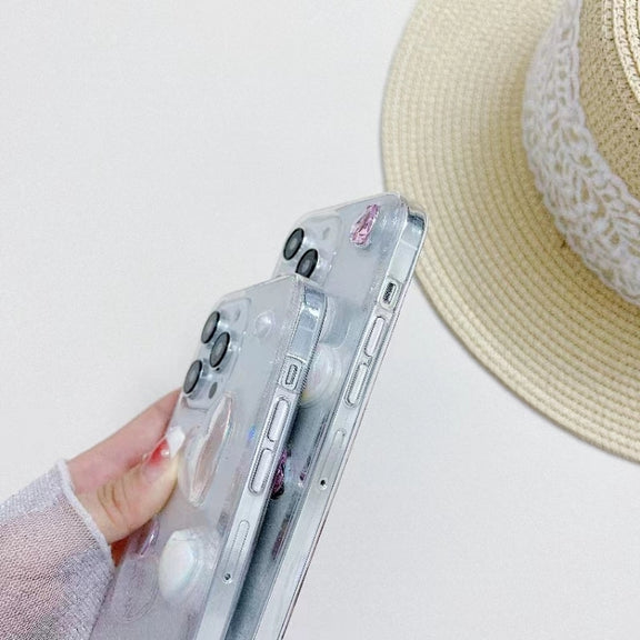 For iPhone7 Plus / 8 Plus Love Epoxy TPU Phone Case(Transparent)