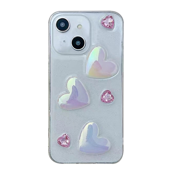 For iPhone 14 Plus Love Epoxy TPU Phone Case(Pink)