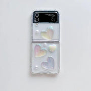 For Samsung Galaxy Z Flip5 Love Epoxy TPU Phone Case(Pink)