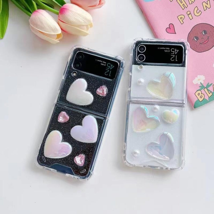 For Samsung Galaxy Z Flip5 Love Epoxy TPU Phone Case(Pink)