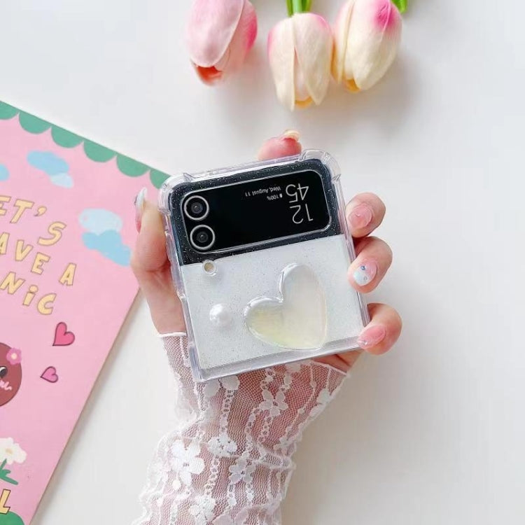 For Samsung Galaxy Z Flip5 Love Epoxy TPU Phone Case(Pink)