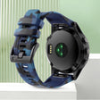 For Garmin Approach S62 22mm Camouflage Silicone Watch Band(Camouflage Blue) - Watch Bands by PMC TechLife | Online Shopping South Africa | PMC TechLife