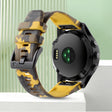 For Garmin Forerunner 965 22mm Camouflage Silicone Watch Band(Camouflage Yellow) - Watch Bands by PMC TechLife | Online Shopping South Africa | PMC TechLife