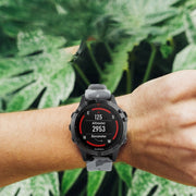 For Garmin Forerunner 965 22mm Camouflage Silicone Watch Band(Camouflage Red)