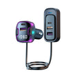 CS6 Portable Rear Seat Extended Car Charger Multi-Port Fast Charger - Car Charger by PMC TechLife | Online Shopping South Africa | PMC TechLife | Buy Now Pay Later Mobicred