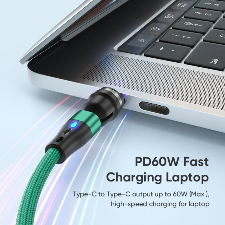 ENKAY PD60W Type-C to Type-C / 8 Pin / Micro USB Magnetic 540 Degrees Rotating Fast Charging Cable, Length:2m(Red)