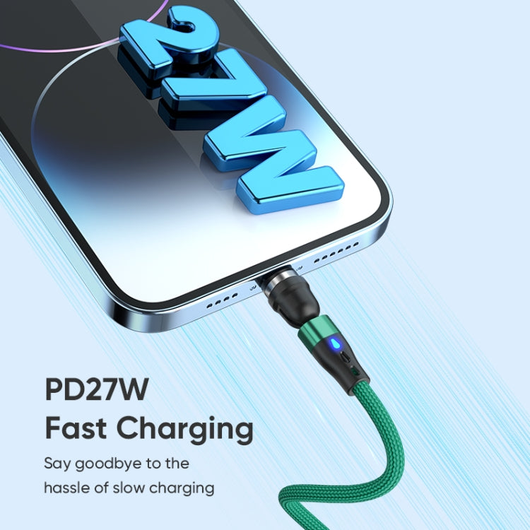 ENKAY PD60W Type-C to Type-C / 8 Pin / Micro USB Magnetic 540 Degrees Rotating Fast Charging Cable, Length:2m(Red)