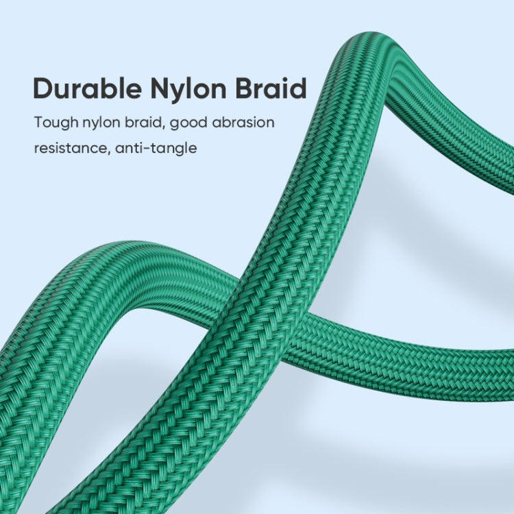 ENKAY PD60W Type-C to Type-C / 8 Pin / Micro USB Magnetic 540 Degrees Rotating Fast Charging Cable, Length:2m(Green)