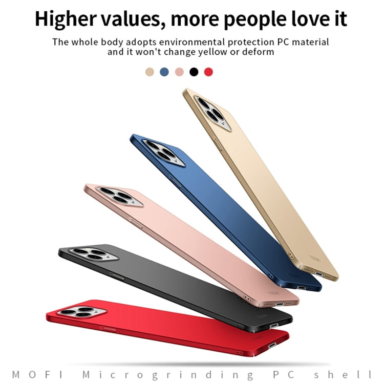For iPhone 15 Pro Max MOFI Frosted PC Ultra-thin Hard Phone Case(Gold)