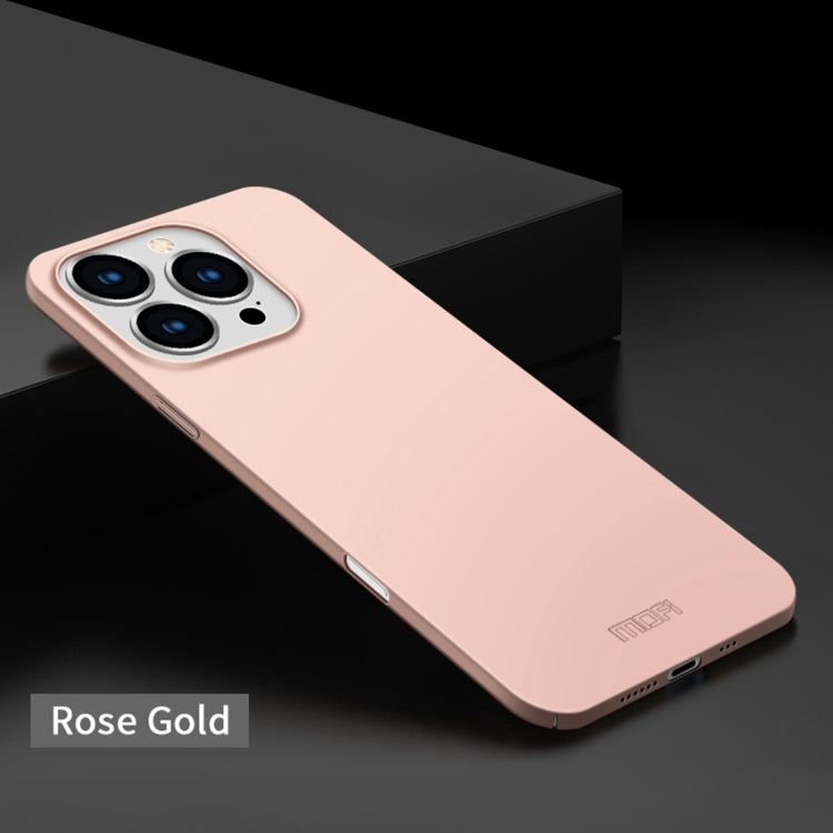 For iPhone 16 Pro MOFI Frosted PC Ultra-thin Hard Phone Case(Rose Gold)