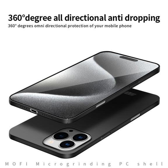 For iPhone 16 Pro Max MOFI Frosted PC Ultra-thin Hard Phone Case(Gold)