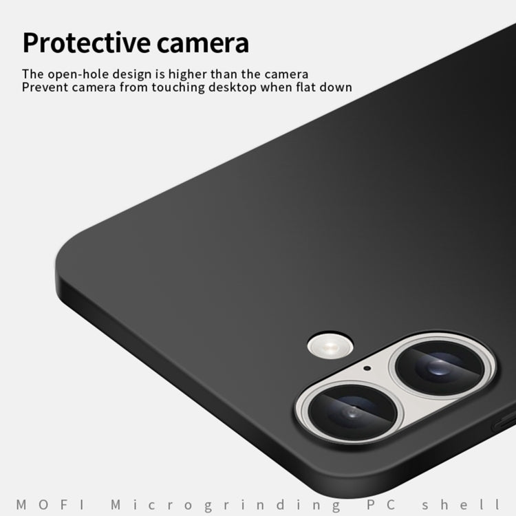 For iPhone 16 MOFI Frosted PC Ultra-thin Hard Phone Case(Blue)