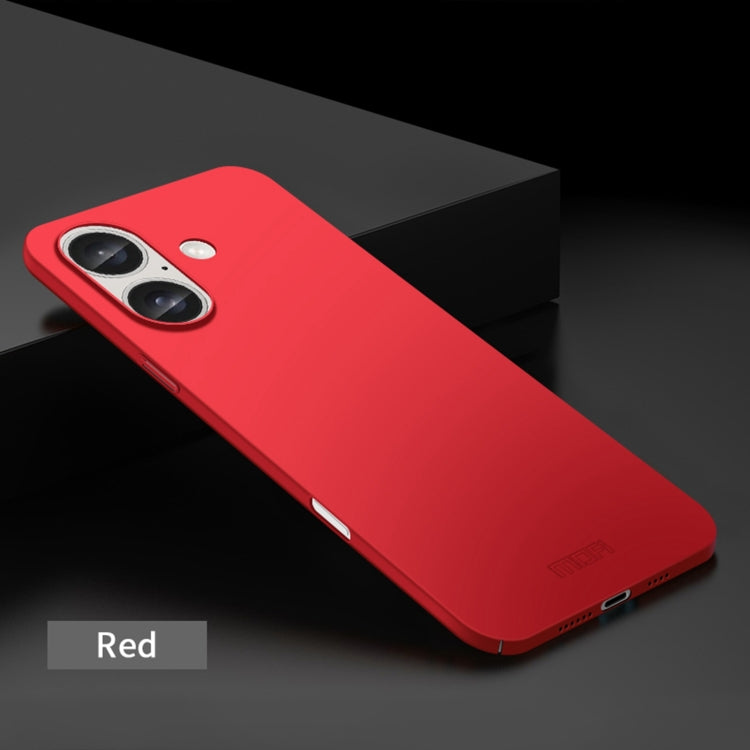 For iPhone 16 Plus MOFI Frosted PC Ultra-thin Hard Phone Case(Red)
