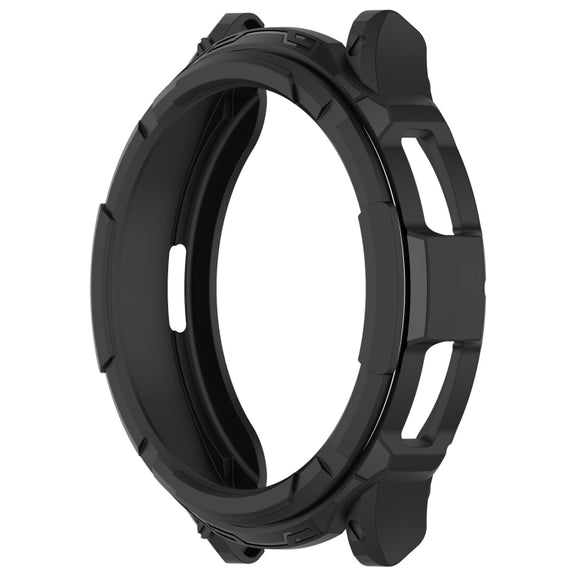 For Samsung Galaxy Watch 6 Classic 43mm Rotating Ring  + TPU Armor Watch Protective Case(Black)