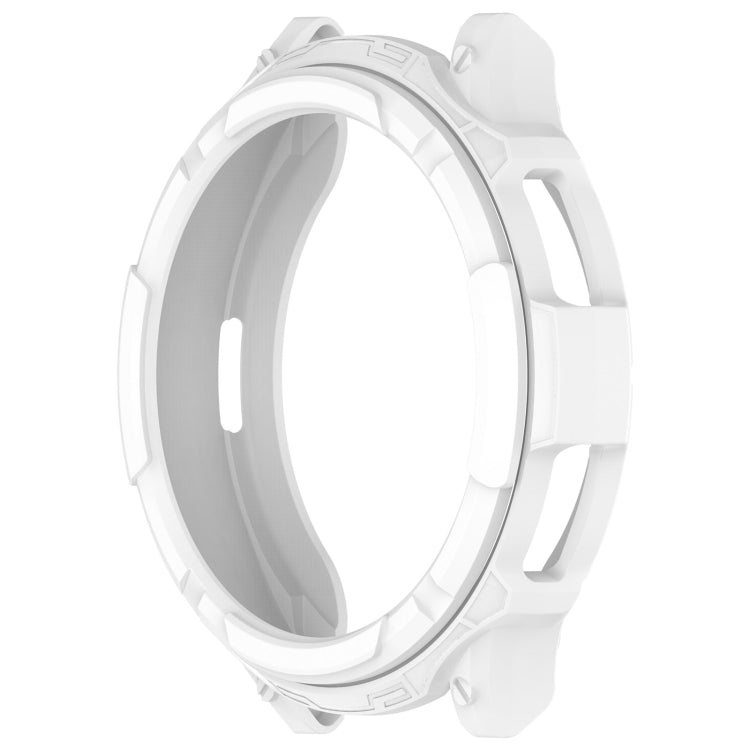 For Samsung Galaxy Watch 6 Classic 43mm Rotating Ring  + TPU Armor Watch Protective Case(White)