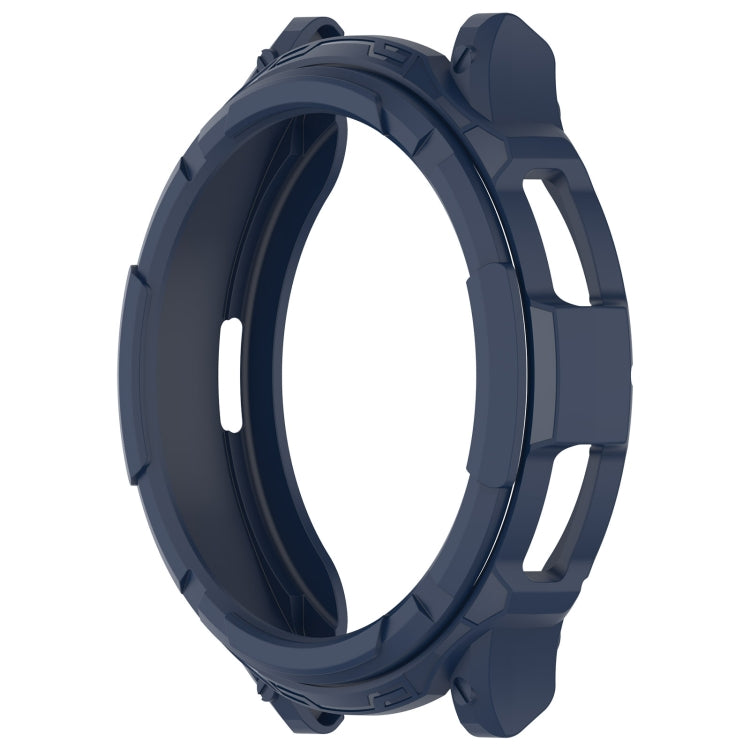 For Samsung Galaxy Watch 6 Classic 43mm Rotating Ring  + TPU Armor Watch Protective Case(Blue)