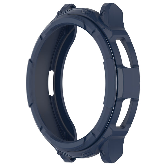 For Samsung Galaxy Watch 6 Classic 43mm Rotating Ring  + TPU Armor Watch Protective Case(Blue)