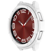 For Samsung Galaxy Watch 6 Classic 47mm Rotating Ring  + TPU Armor Watch Protective Case(White)