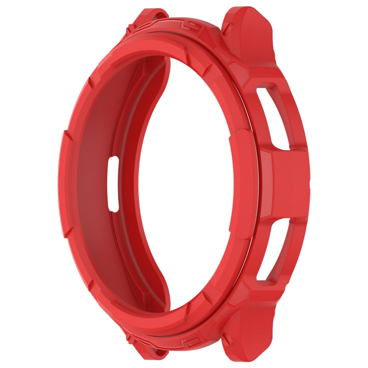 For Samsung Galaxy Watch 6 Classic 47mm Rotating Ring  + TPU Armor Watch Protective Case(Red)