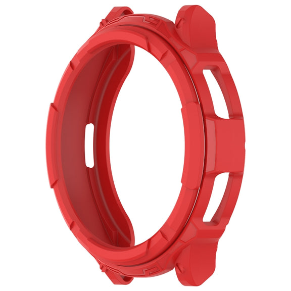 For Samsung Galaxy Watch 6 Classic 47mm Rotating Ring  + TPU Armor Watch Protective Case(Red)