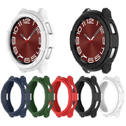 For Samsung Galaxy Watch 6 Classic 47mm Rotating Ring  + TPU Armor Watch Protective Case(Black)