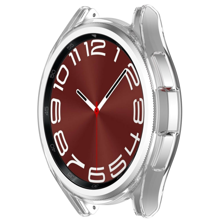 For Samsung Galaxy Watch 6 Classic 43mm Half Coverage Hollow PC Watch Protective Case(Transparent)