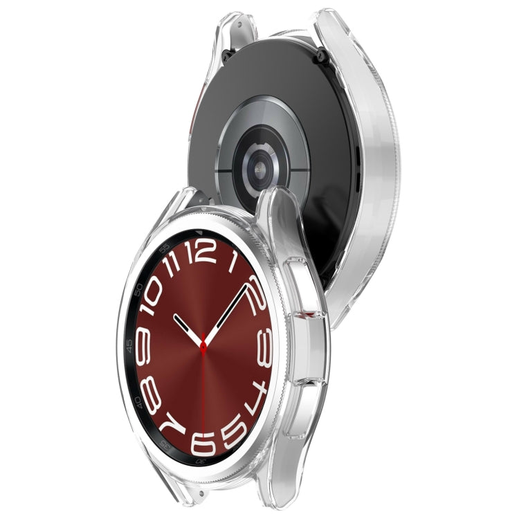 For Samsung Galaxy Watch 6 Classic 43mm Half Coverage Hollow PC Watch Protective Case(Transparent)