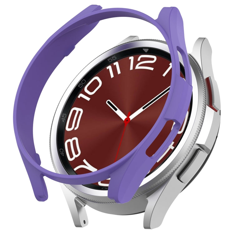 For Samsung Galaxy Watch 6 Classic 43mm Half Coverage Hollow PC Watch Protective Case(Purple)