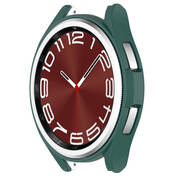 For Samsung Galaxy Watch 6 Classic 43mm Half Coverage Hollow PC Watch Protective Case(Green)