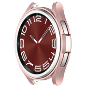 For Samsung Galaxy Watch 6 Classic 47mm Half Coverage Hollow PC Watch Protective Case(Rose Gold)