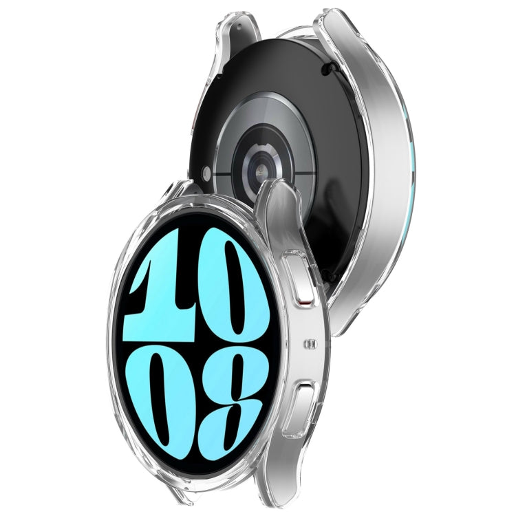 For Samsung Galaxy Watch 6 40mm Half Coverage Hollow PC Watch Protective Case(Transparent)