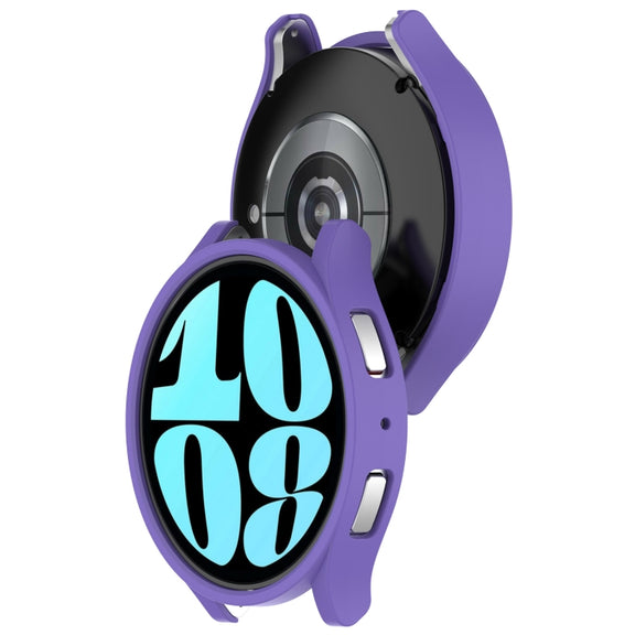 For Samsung Galaxy Watch 6 44mm Half Coverage Hollow PC Watch Protective Case(Purple)