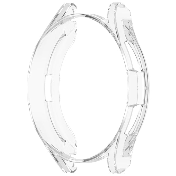 For Samsung Galaxy Watch6 Classic 47mm Electroplated TPU Half Pack Hollow Watch Protective Case(Transparent)