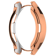 For Samsung Galaxy Watch6 Classic 47mm Electroplated TPU Half Pack Hollow Watch Protective Case(Rose Gold)
