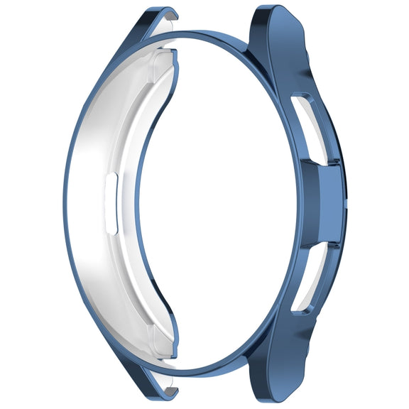 For Samsung Galaxy Watch6 Classic 47mm Electroplated TPU Half Pack Hollow Watch Protective Case(Blue)
