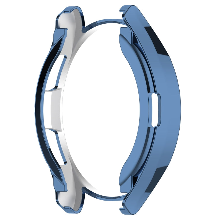 For Samsung Galaxy Watch6 Classic 47mm Electroplated TPU Half Pack Hollow Watch Protective Case(Blue)
