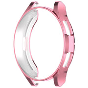 For Samsung Galaxy Watch6 Classic 47mm Electroplated TPU Half Pack Hollow Watch Protective Case(Pink)