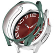 For Samsung Galaxy Watch6 Classic 47mm Electroplated TPU Half Pack Hollow Watch Protective Case(Green) - Watch Cases by PMC TechLife | Online Shopping South Africa | PMC TechLife