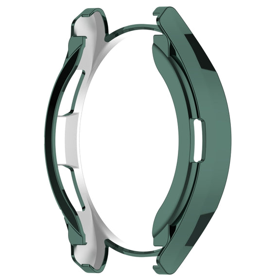 For Samsung Galaxy Watch6 Classic 47mm Electroplated TPU Half Pack Hollow Watch Protective Case(Green)