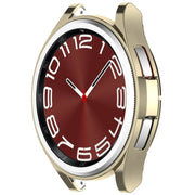 For Samsung Galaxy Watch6 Classic 47mm Electroplated TPU Half Pack Hollow Watch Protective Case(Gold)