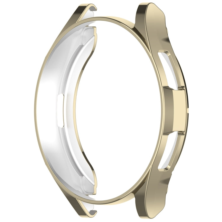 For Samsung Galaxy Watch6 Classic 47mm Electroplated TPU Half Pack Hollow Watch Protective Case(Gold)