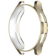 For Samsung Galaxy Watch6 Classic 47mm Electroplated TPU Half Pack Hollow Watch Protective Case(Gold)