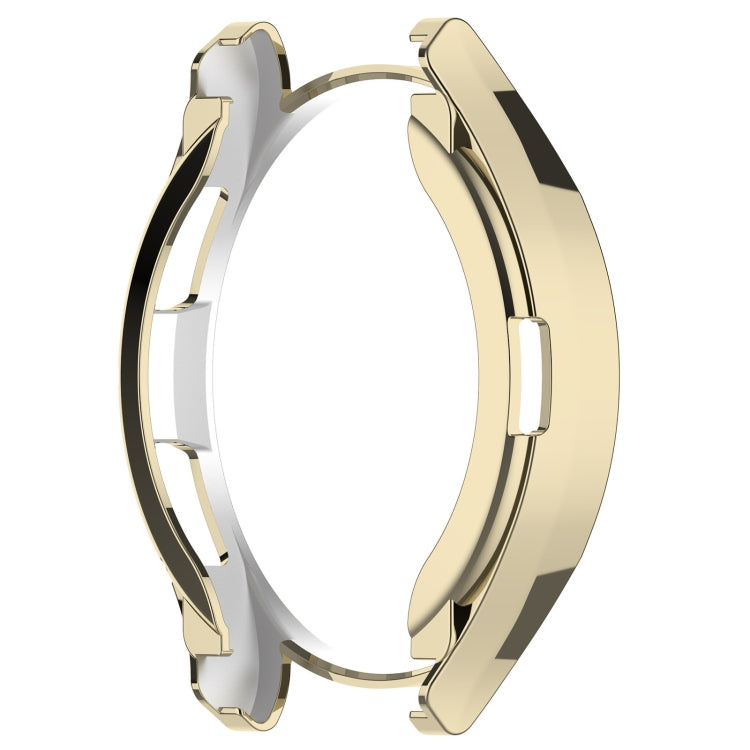 For Samsung Galaxy Watch6 Classic 47mm Electroplated TPU Half Pack Hollow Watch Protective Case(Gold)
