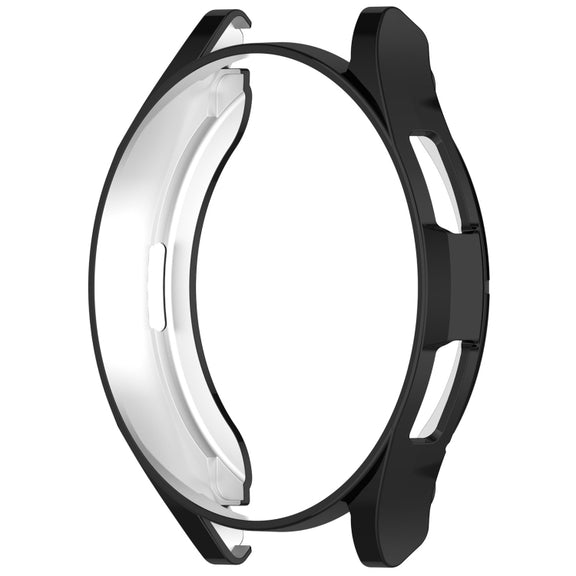 For Samsung Galaxy Watch6 Classic 43mm Electroplated TPU Half Pack Hollow Watch Protective Case(Black)