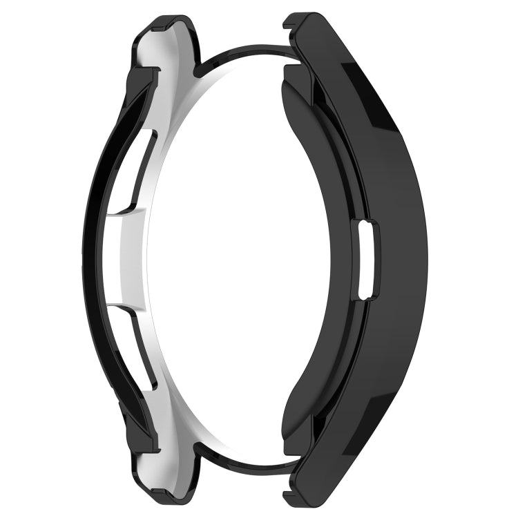 For Samsung Galaxy Watch6 Classic 43mm Electroplated TPU Half Pack Hollow Watch Protective Case(Black)