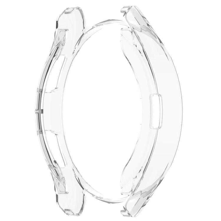 For Samsung Galaxy Watch6 Classic 43mm Electroplated TPU Half Pack Hollow Watch Protective Case(Transparent)