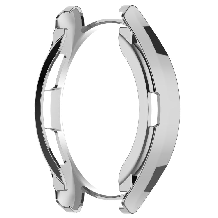 For Samsung Galaxy Watch6 Classic 43mm Electroplated TPU Half Pack Hollow Watch Protective Case(Silver)