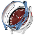 For Samsung Galaxy Watch6 Classic 43mm Electroplated TPU Half Pack Hollow Watch Protective Case(Blue) - Watch Cases by PMC TechLife | Online Shopping South Africa | PMC TechLife | Buy Now Pay Later Mobicred