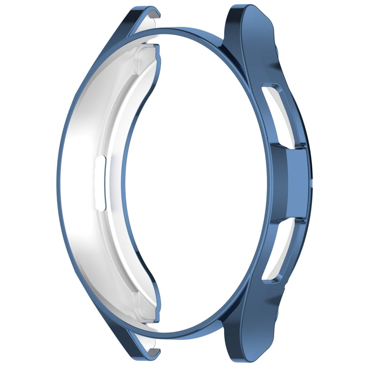 For Samsung Galaxy Watch6 Classic 43mm Electroplated TPU Half Pack Hollow Watch Protective Case(Blue)