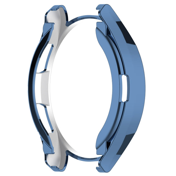 For Samsung Galaxy Watch6 Classic 43mm Electroplated TPU Half Pack Hollow Watch Protective Case(Blue)
